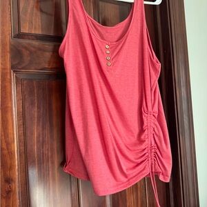 Chic Coral Sleeveless Tank Top